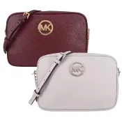【Michael Kors】FULTON系列 荔枝紋皮革 大金LOGO 方包 相機包 (多色任選)