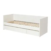 【IKEA 宜家家居】VIHALS 坐臥兩用床框附床底收納盒, 白色, 80x200 公分