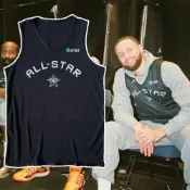 NBA2025全明星詹姆斯庫裡練習球衣 美式速乾籃球投籃熱身訓練背心可訂製