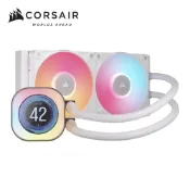 CORSAIR 海盜船 iCUE LINK TITAN LCD 240 RGB CPU水冷散熱器 (白)