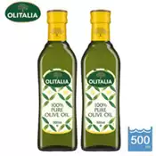 【百利市購物中心】義大利【Olitalia奧利塔】純橄欖油 (500ml/瓶)×2瓶
