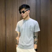 美國百分百【全新真品】Brooks Brothers 短袖 棉質 T恤 布魯克兄弟 上衣 logo 灰色 CA89