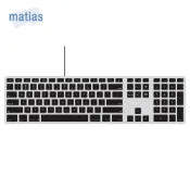 Matias wired Mac USB 有線中文長鍵盤 - 黑色按鍵