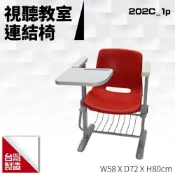 (店+)台製 視聽教室連結椅202C_1p 教室桌椅 連結椅 大學 可組合連接  排椅
