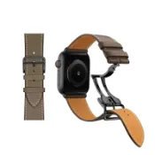 千織屋 蘋果apple watch1234567代愛馬仕經典款蝴蝶扣商務錶帶42453841mm