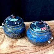 茶倉二個 茶葉罐 小茶倉二個 茶葉密封罐 多功能收納罐  1340
