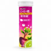 信東生技C+E+硒發泡錠  綜合維他命 -蘋果 檸檬 風味任選(10錠/瓶)〔小資屋〕