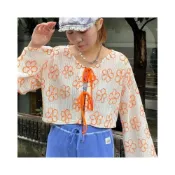 (店+)CIAOPANIC 【HELLO.SANFRANCISCO/哈囉舊金山】2WAY 縷空刺繡雛菊造型罩衫