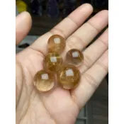 銀色思維 / 多尺寸金鈦晶髮晶球直播挑選
