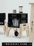 最佳優品 【可打統編 超低價】收納箱露營工業風戶外支架置物架塑料車載野營折疊儲物箱盒家具