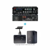 悅適影音教學導覽用品 Hylex A-800DPLb 80W+80W HI-FI綜合擴大機+POKKA PK-563 80W懸吊式立體聲喇叭