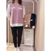[MD瑪奇朵朵] 圓領小香風拼接雪紡袖上衣 韓版 ⼩香風 質感穿搭 質感布料 台灣現貨 隔日到貨 天天出貨