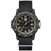 LUMINOX 雷明時SEA TURTLE 0320海龜系列腕錶-黑x卡其時標/44mm