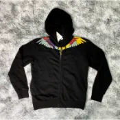 Marcelo Burlon MB 馬塞洛 彩色 羽毛翅膀 男童裝連帽拉鏈外套。女成人可穿。