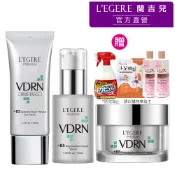 蘭吉兒VDRN B5全面修復防護組(精華+乳霜+純物理防曬)送衛浴磁磚除霉噴霧+舒緩足膜(甜橙)+沐浴乳(柔膚)2入