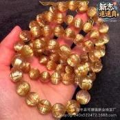 巴西鈦金手串 天然水晶鈦晶金髮晶順發貓眼手鍊 鈦金手排臺灣