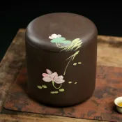 全球選品1館 生活百貨 宜興紫砂茶葉罐特大碼號醒茶器米桶七子茶餅收納盒普洱儲存缸陶瓷