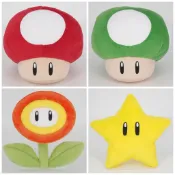 ☆88玩具收納☆日本任天堂 AC60 AC61 AC62 AC63 紅色蘑菇/綠色蘑菇/火焰花/無敵星星 瑪莉歐布娃娃