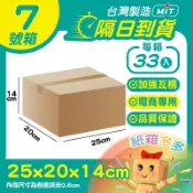 ⭐紙箱多多⭐隔日到貨 7號箱 隔日配紙箱 25*20*14cm 小物包裝 瓦楞紙箱 超低價 批發紙箱 超商專用 台灣製造