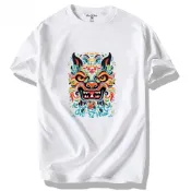 (店+)【潮野屋】福氣舞獅 舞龍舞獅  純棉T恤 短袖上衣 中國風 休閒短T 街頭穿搭 潮流服飾 WTS-946