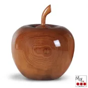 【開運方程式】台灣檜木聚寶盆老料款附底座(蘋果平平安安招財進寶)
