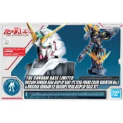 【鋼普拉】日本基地限定 內含2組 BANDAI HG RG 獨角獸鋼彈 報喪女妖 鳳凰 1/48 頭像支架 4色感應框架