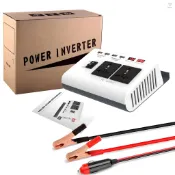 Toyutw)300w 電源逆變器 DC 12V 到 AC 110V 車載充電器轉換器,帶 4 個 USB 端口 8 個