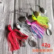魚虎 spinner bait 42g 複合亮片 假餌 鬍鬚佬 亮片 魚虎 黑鱸 呆 阿蔡路亞 台灣現貨