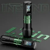 INKin Inferno 紋身機 6 可調行程 2.0mm - 4.5mm,紋身槍,帶 40mm 和 36mm 大握把