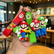 （新品超低價）馬力歐鑰匙圈吊飾馬里奧鑰匙扣小禮品汽車鑰匙鏈公仔軟膠創意生日禮物 幼兒園生日分享禮娃娃機雜物批發娃娃機商品