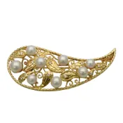 【DOKODEMO】Mikimoto 胸針，18K黃金，珍珠，約19.7克 [二手]