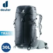 悠遊山水戶外生活館 【Deuter 德國 30L TRAIL 輕量拔熱透氣背包《黑》】3440724/戶外休閒包/健行登山包