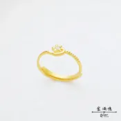 黃金戒指【黑暗裡的那顆星】星星造型的女生黃金戒指 可以當尾戒防小人 9999純金 金滿億銀樓