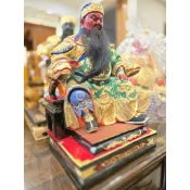〔修緣佛像文物館〕1尺3關公關聖帝君 神明 神尊 神像佛像 江西小葉樟木雕刻