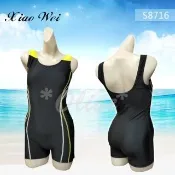 【小薇的店】舒沛品牌時尚大女四角連身褲泳裝(NO.S8716)