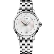 【MIDO 美度】官方授權 BARONCELLI 永恆系系真鑽機械女錶-34mm 錶 生日禮 送禮(M0392071110600)