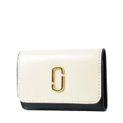 【MARC JACOBS】專櫃款 十字紋防刮釦式鑰匙包-白色