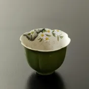 🔥臺灣熱賣/免運/限時特惠🔥小青柑手繪蓮瓣茶杯陶瓷女士一人飲品茗杯單個功夫茶具主人杯
