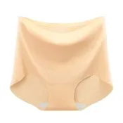 【alas】無痕女內褲 重點收服前腹片 中高腰平口女性內褲 M-XL (膚色)