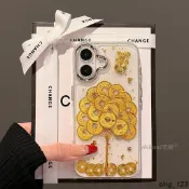 蘋果16PROMAX手機殼創意新款IPHONE15PRO招財運金箔立體銅幣金錢樹14MAX/13/16女款PM硅膠保護殼
