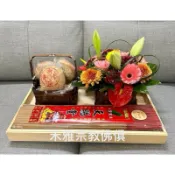 【禾雅】~松木四角禮盤~ 長47.5公分，寬34公分，高5公分，可放整箱飲料 行臺接駕,神明用品