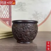 💰玄和緣堂💰仿古銅招財米缸水缸雙龍聚寶盆客廳辦公室家居裝飾品擺件禮品9.13 招財進寶 風生水起 招財流水