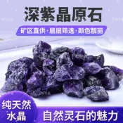 🎉限時下殺丨🔥深紫晶原石 DIY水晶 香薰擺件 臥室 庭院 客廳通用碎石 散裝擴香石 淨化w'z