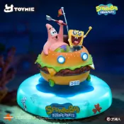 美味蟹堡🍔TOYMIE正版 蟹堡飛車海綿寶寶磁懸浮夜燈 已塗裝完成品 派大星造型 重力感應360°緩慢自轉 趣味桌面擺件