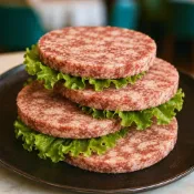 (店+)【小嚼士】純牛漢堡排 255g 3片組(100%牛肉 牛肉漢堡排 冷凍食品 美式漢堡 多汁牛肉排)