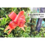 (店+)(燦光五金)開工彩帶花/手拉花/動工彩帶/鳳梨花/花彩帶/開花禮球/剪綵用品/彩球-(紅色金邊)1包10入