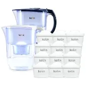【Kolin 歌林】四重精濾濾水壺 3.8L+濾芯12入(共13芯/34個月/適用Brita)