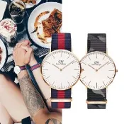 【Daniel Wellington】DW 手錶 精選Classic系列 40mm織紋錶(多款任選 DW00100005 DW00100268 DW00100372)