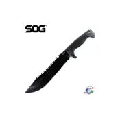 (店+)SOG - Fusion 野營戶外砍刀 黑化背齒刃 F03T-N 詮國