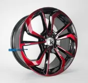【員林 小茵 輪胎 舘】 新款 特殊旋風鋁圈樣式 17吋 全車系適用 7.5J 黑底紅面